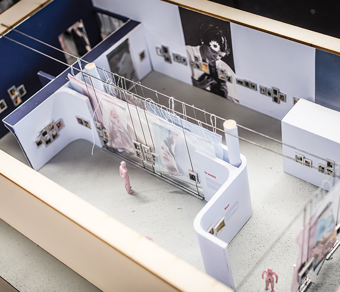 Projet maquette d'exposition d'étudiants en architecture intérieure à l'École Bleue