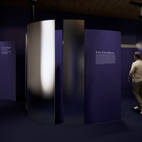 Formation scénographie : Exposition Cartier – L'espace du temps